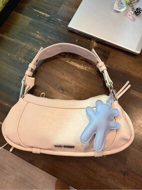 Steve Madden Cream Shoulder Bag with Playful Charm